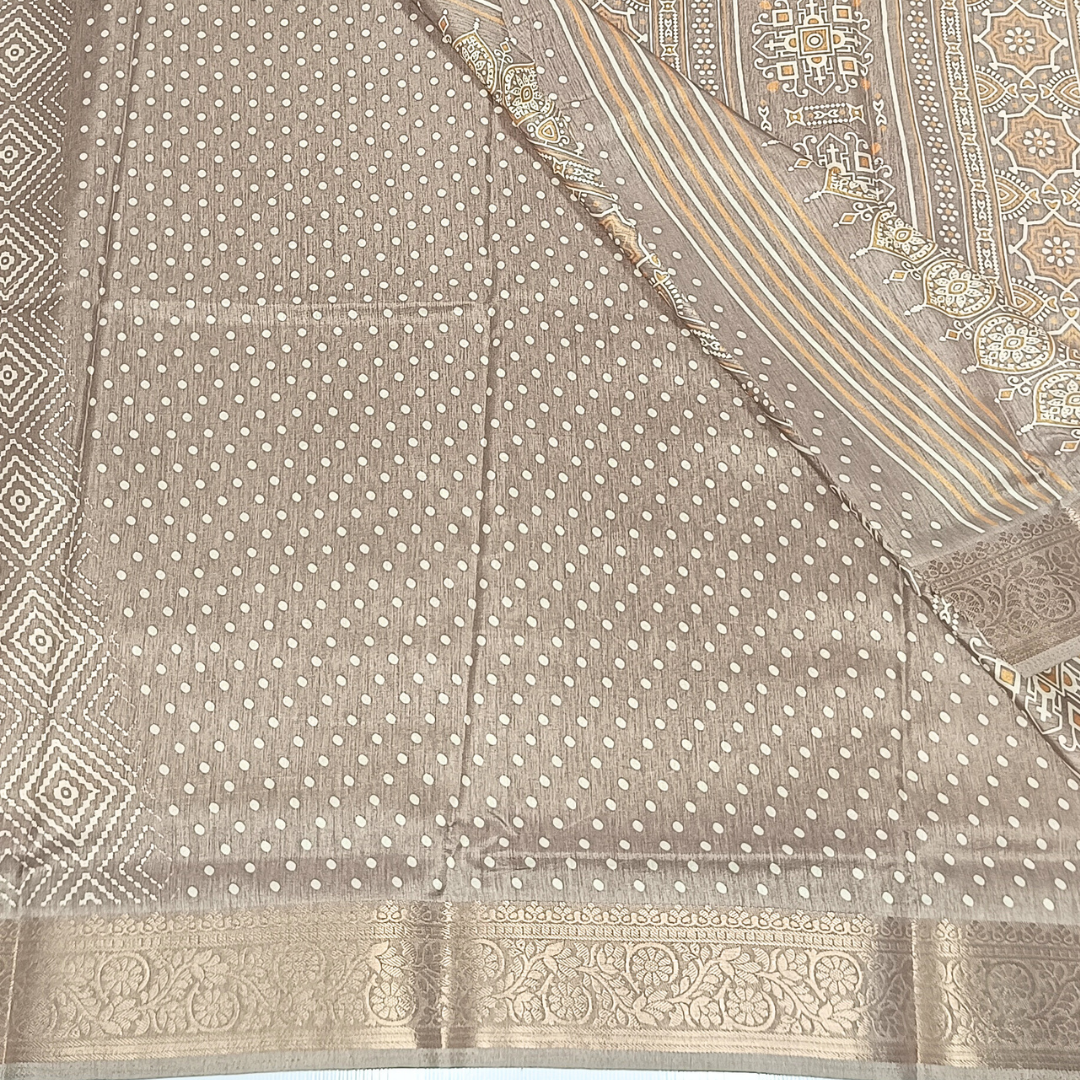 Grey Color Dola Silk Sarees Alna Apparels