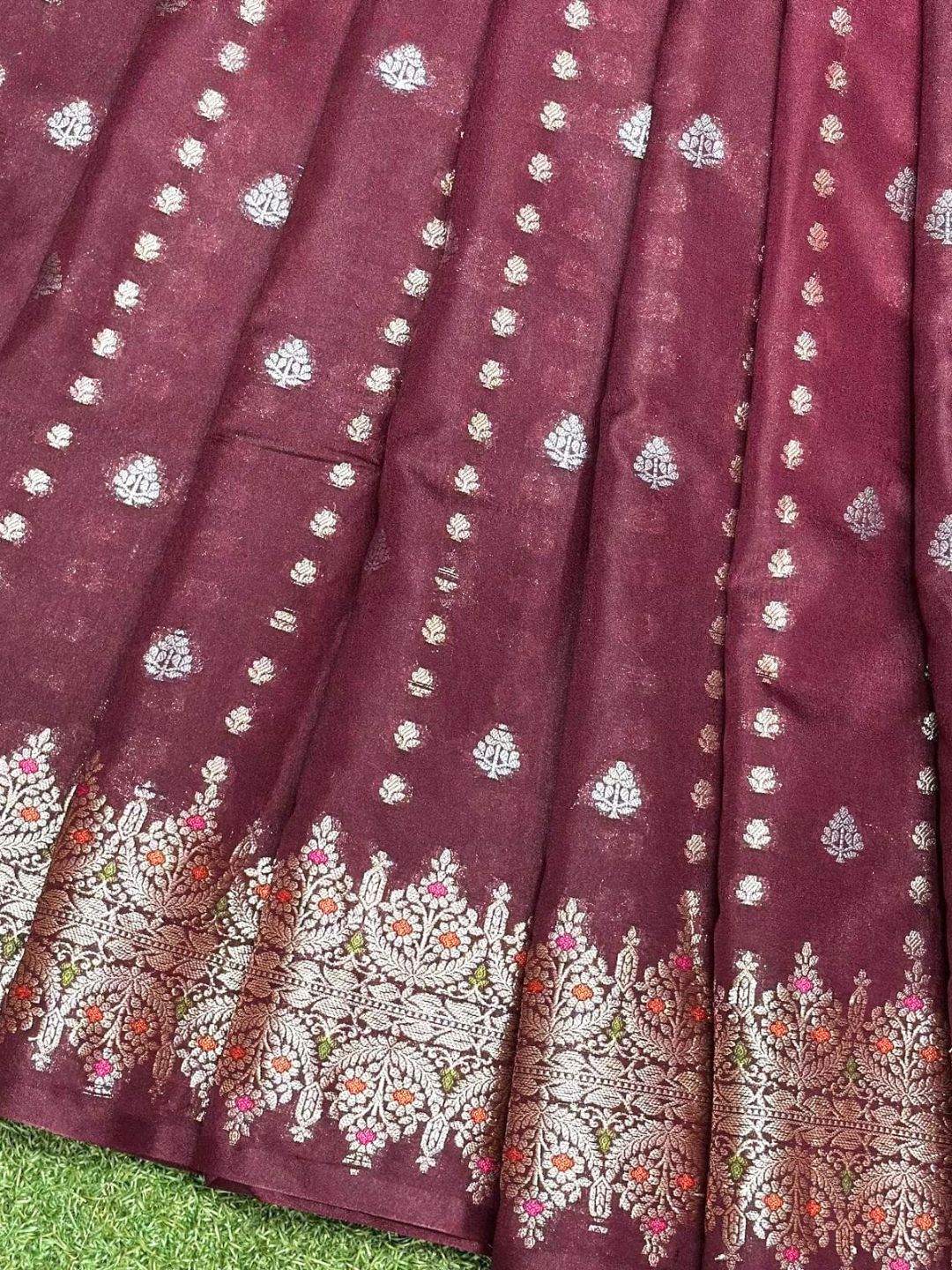 Brown Banarasi Warm Silk Saree Alna Apparels