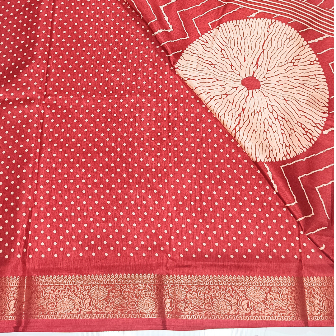 Red Color Dola Silk Sarees Alna Apparels