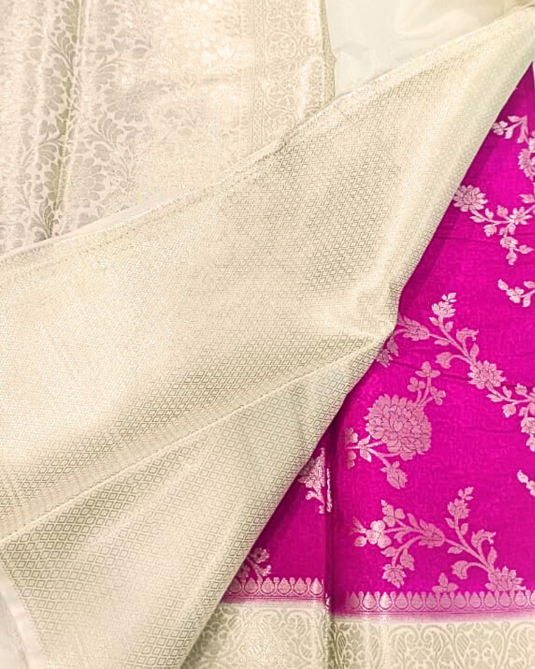Pink Color Banarasi Silk Saree Alna Apparels