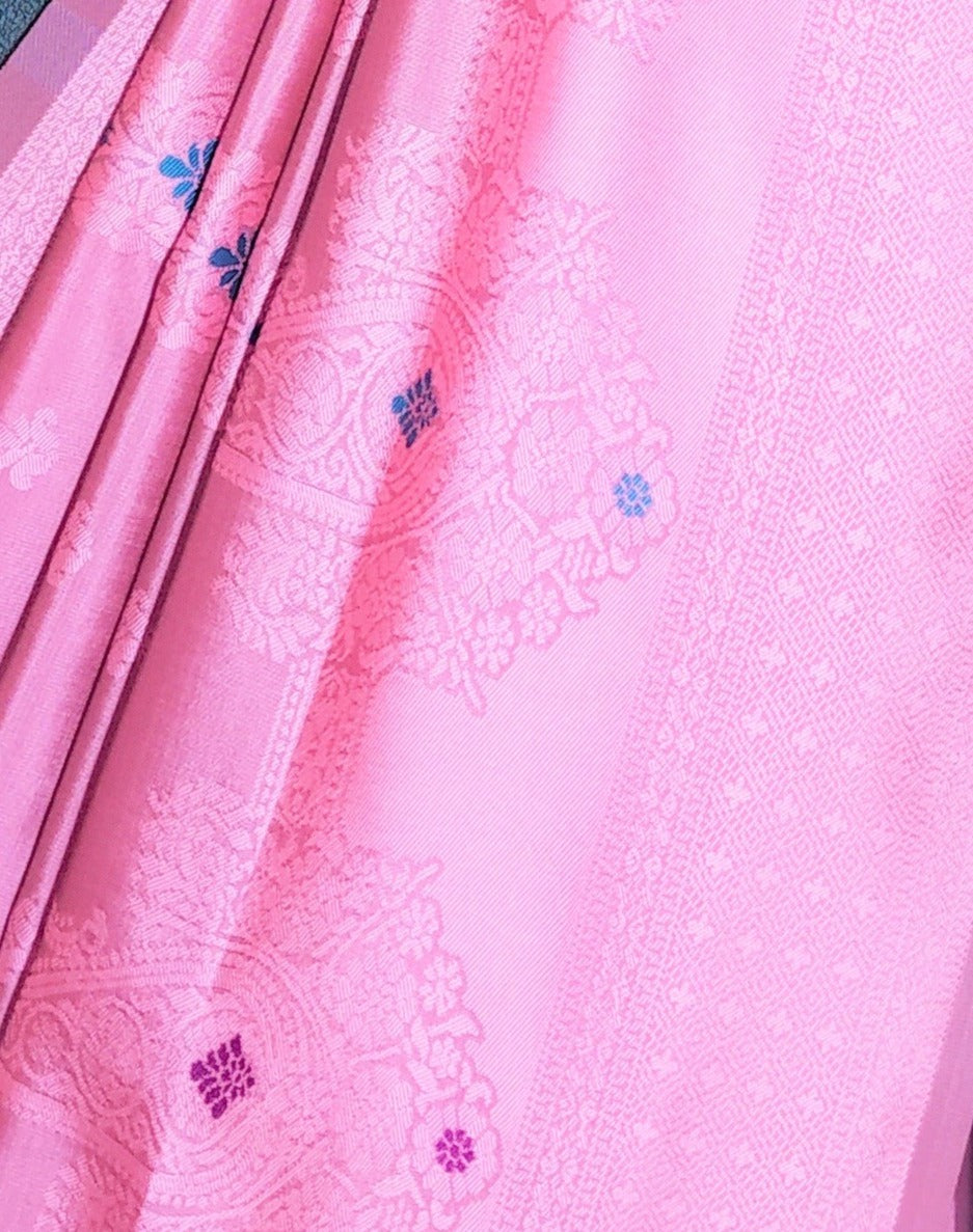 Pink Color Soft Silk Saree Alna Apparels