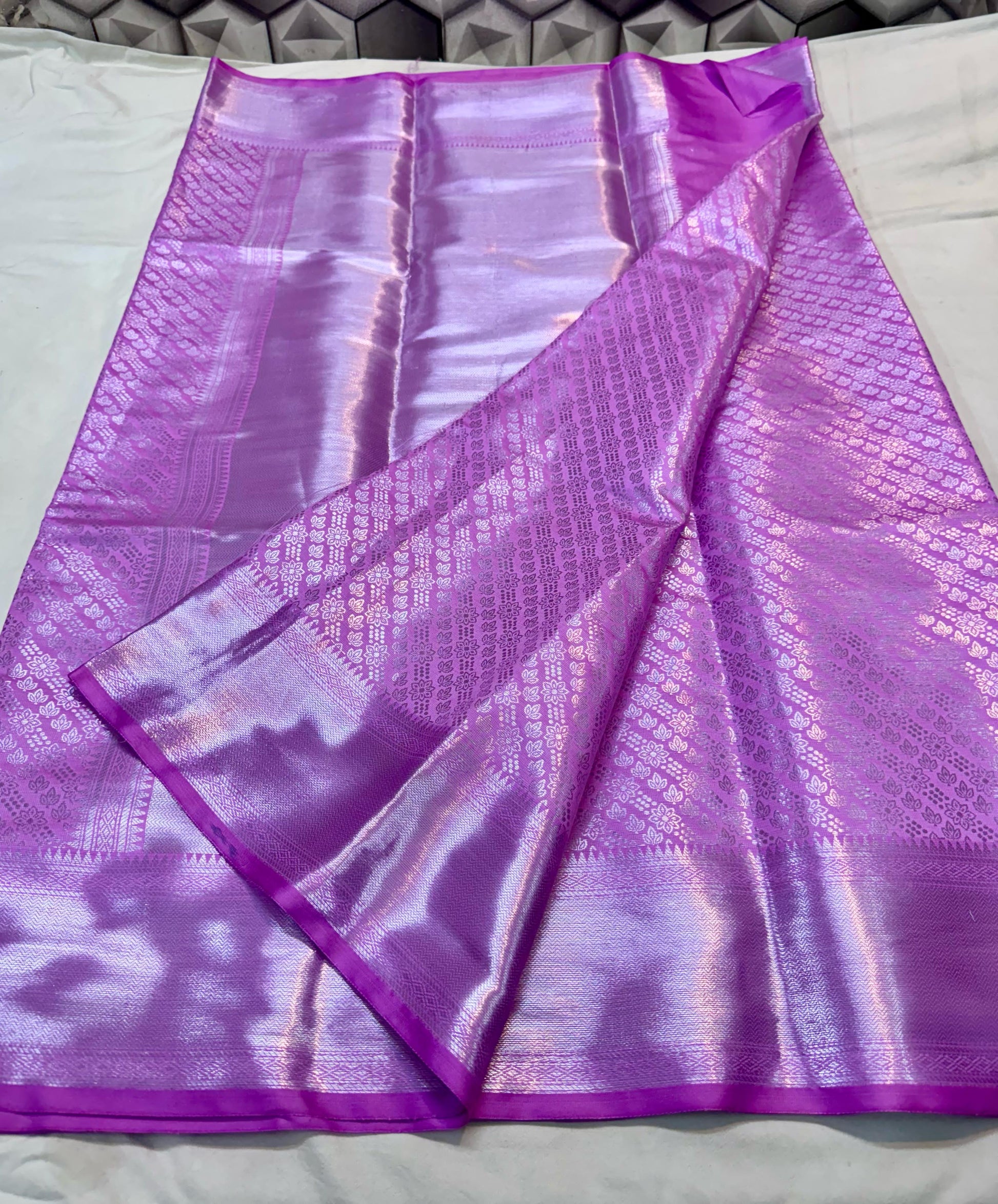 Aishwarya Inspired Pink Banarasi Tissue Silk Saree Alna Apparels