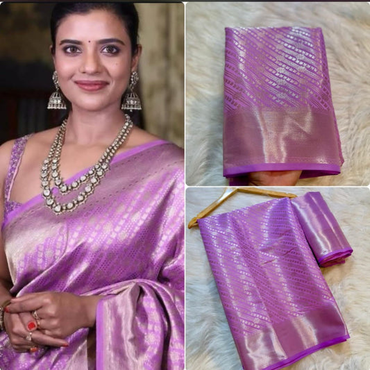 Aishwarya Inspired Pink Banarasi Tissue Silk Saree Alna Apparels