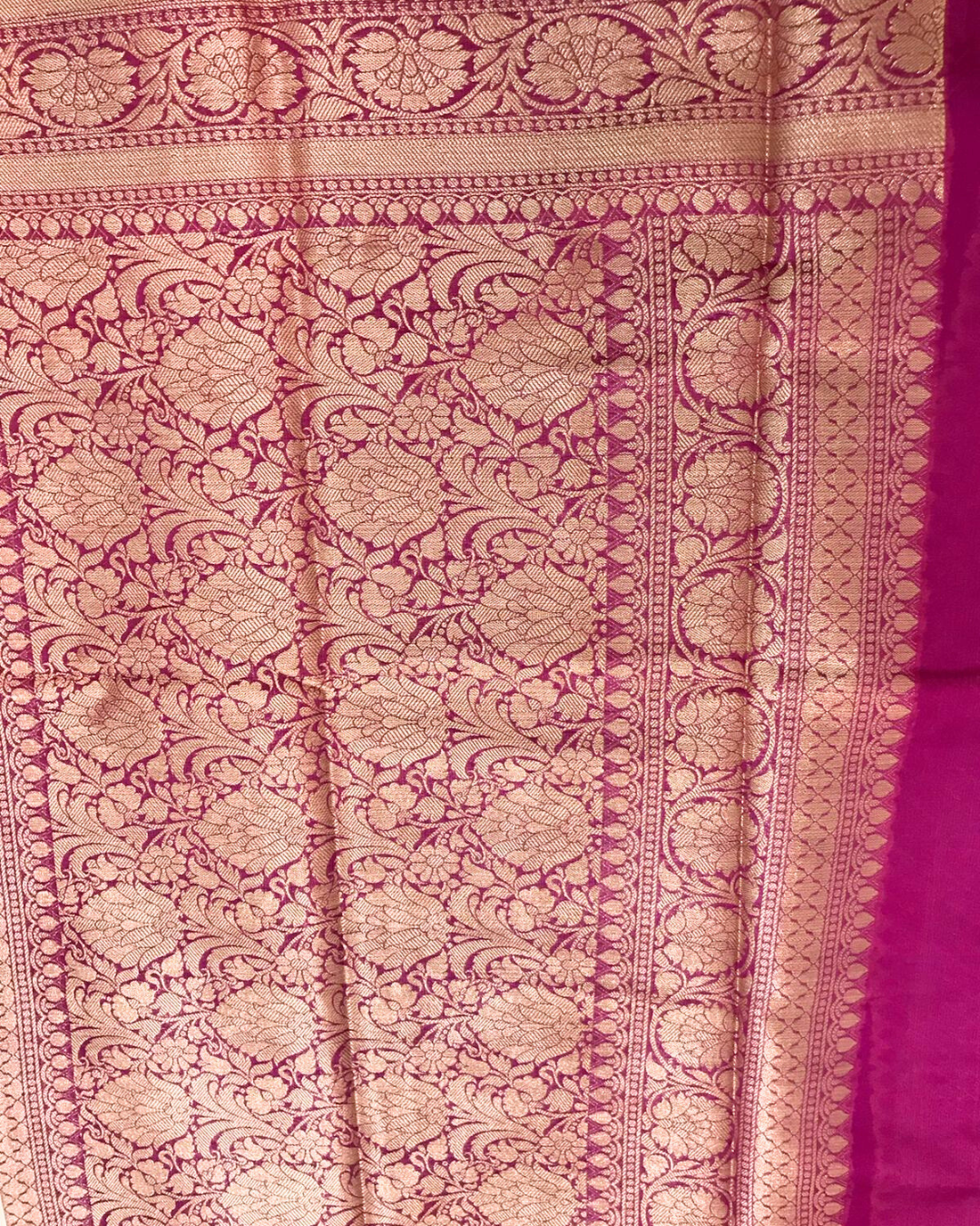 Pink Banarasi Georgette Saree Alna Apparels