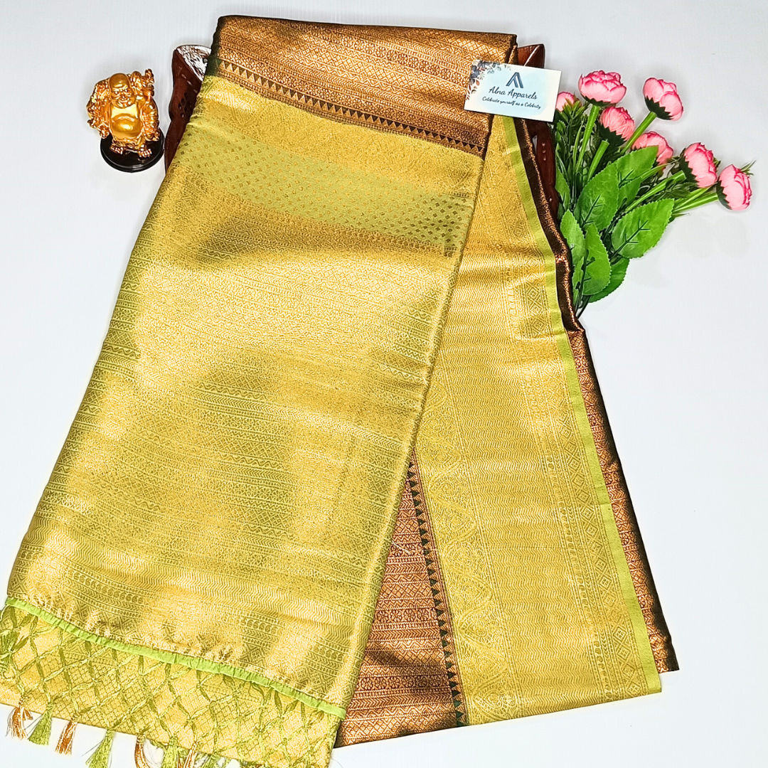 Dark Green Color Kubera Silk Saree Alna Apparels