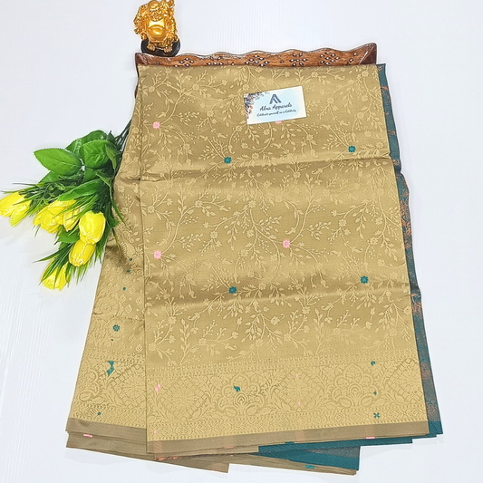 Pastel color Soft Silk Saree Alna Apparels