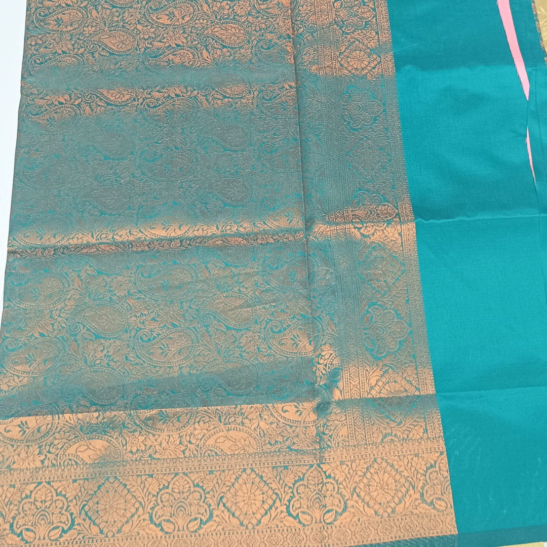 Pastel color Soft Silk Saree Alna Apparels