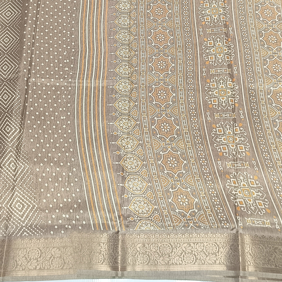 Grey Color Dola Silk Sarees Alna Apparels