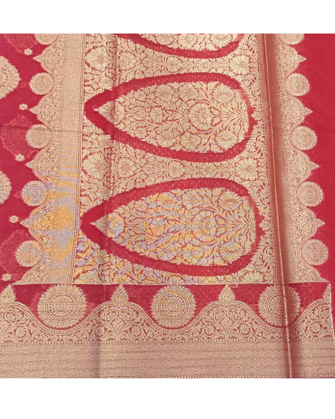 Red Banarasi Georgette Saree Alna Apparels