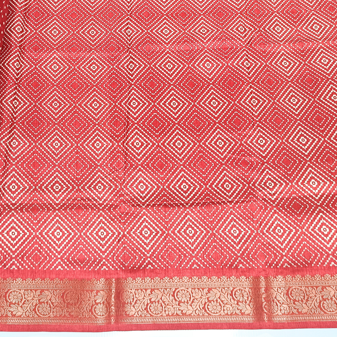Red Color Dola Silk Sarees Alna Apparels