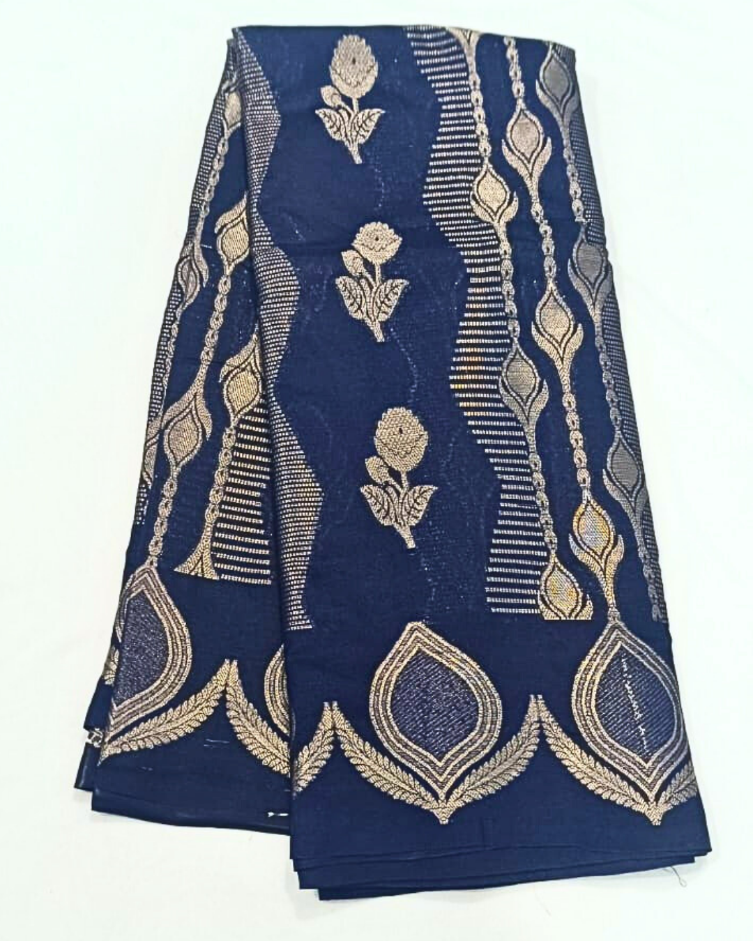 Navy Banarasi Silk Saree Alna Apparels