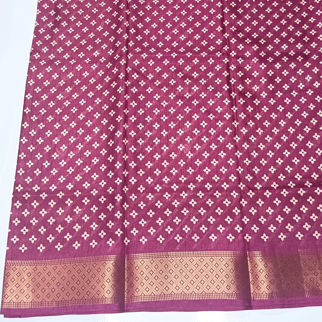 Wine Color Semi Dola Silk Sarees Alna Apparels