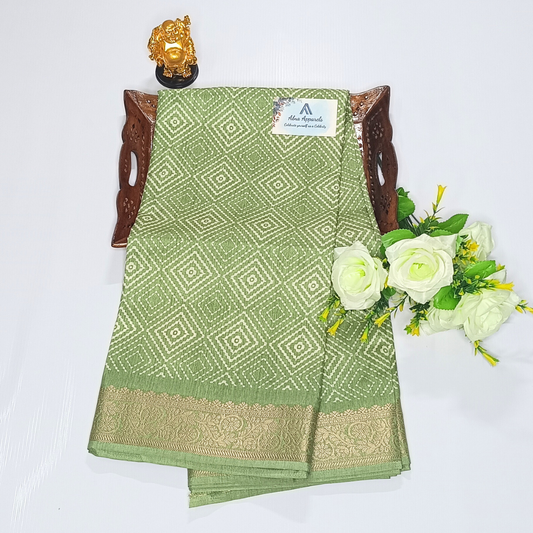 Light Green Dola Silk Sarees Alna Apparels