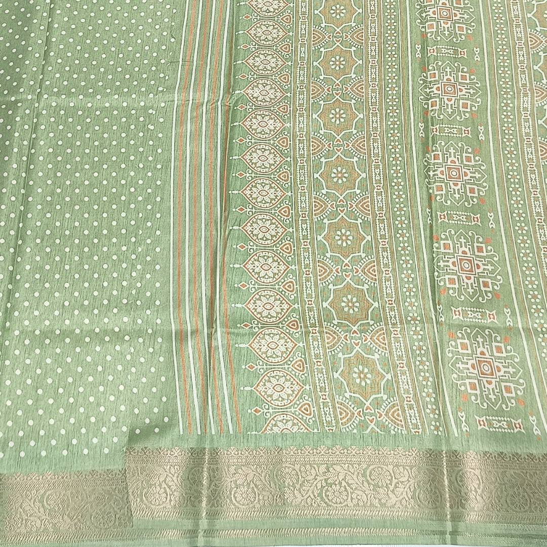 Light Green Dola Silk Sarees Alna Apparels