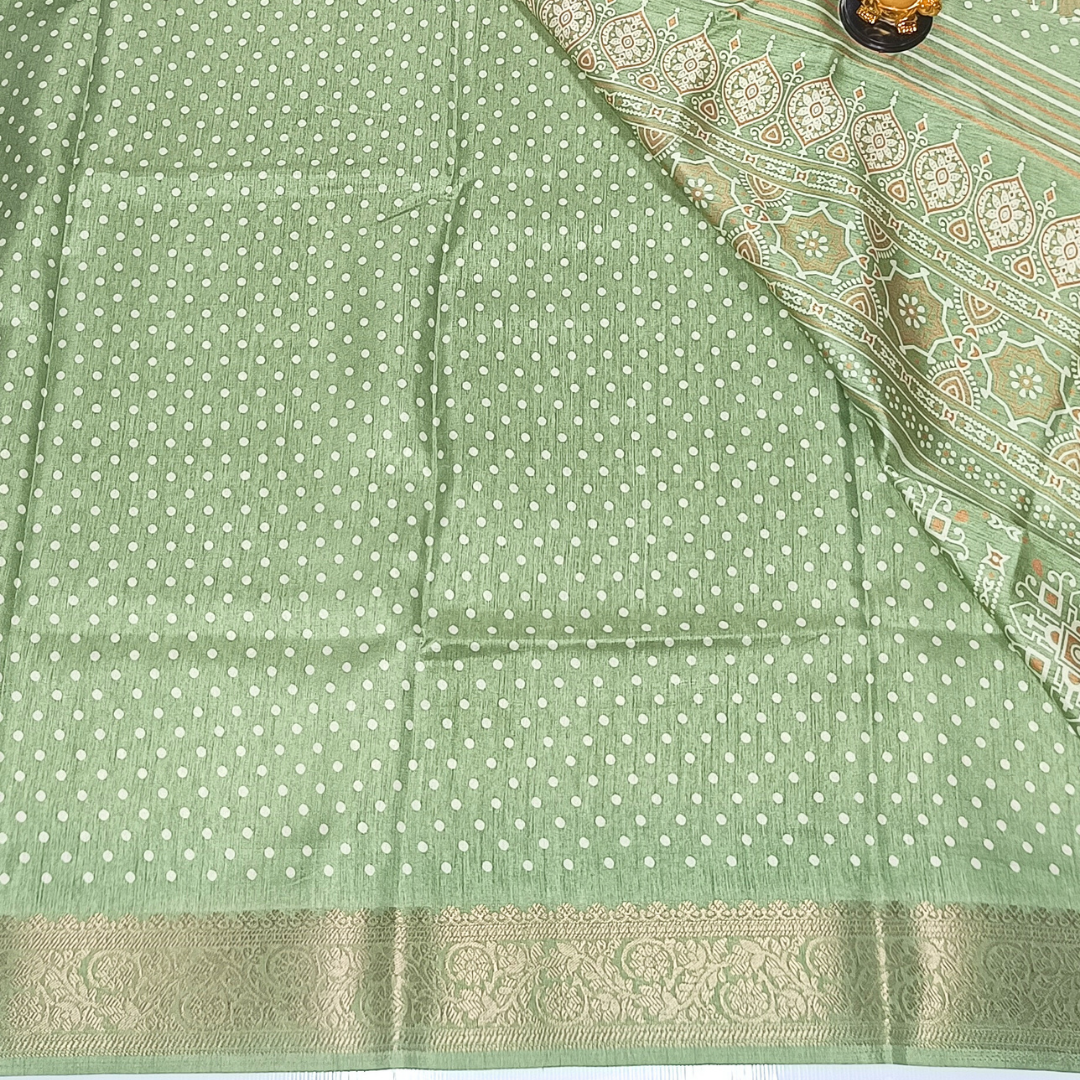 Light Green Dola Silk Sarees Alna Apparels