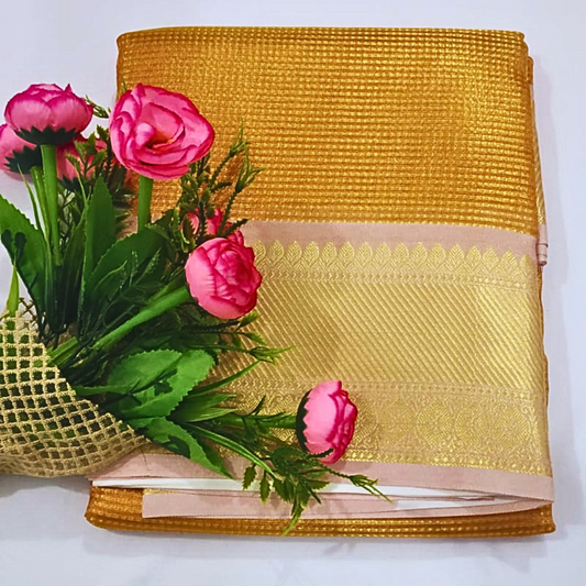 Gold Banarasi Tisue Silk Saree Alna Apparels