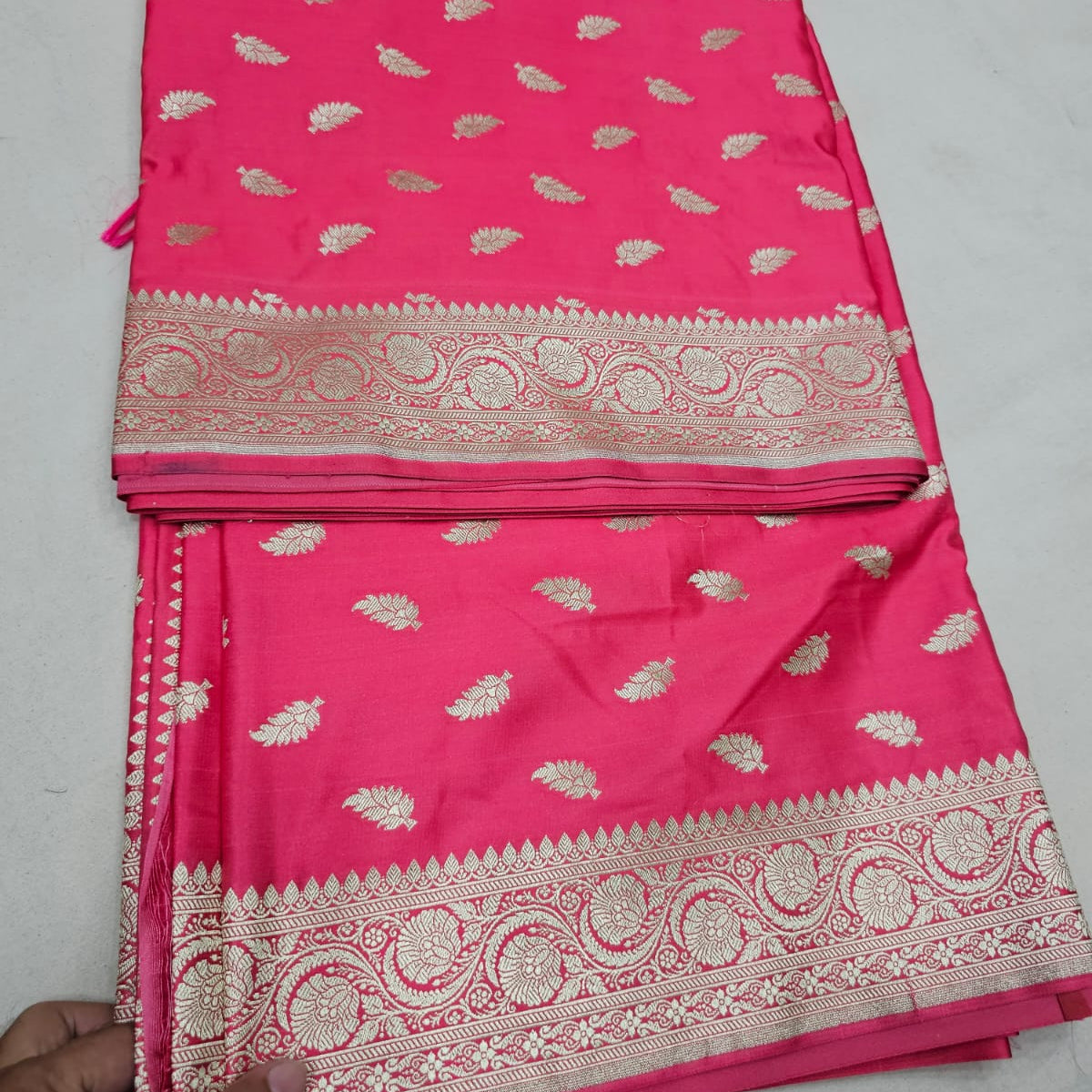 Pink Pure Banarasi Mashru Silk Saree Alna Apparels