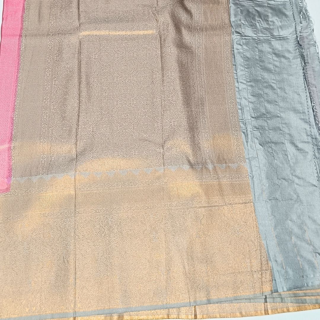 Pink Color Neon Silk Saree Alna Apparels