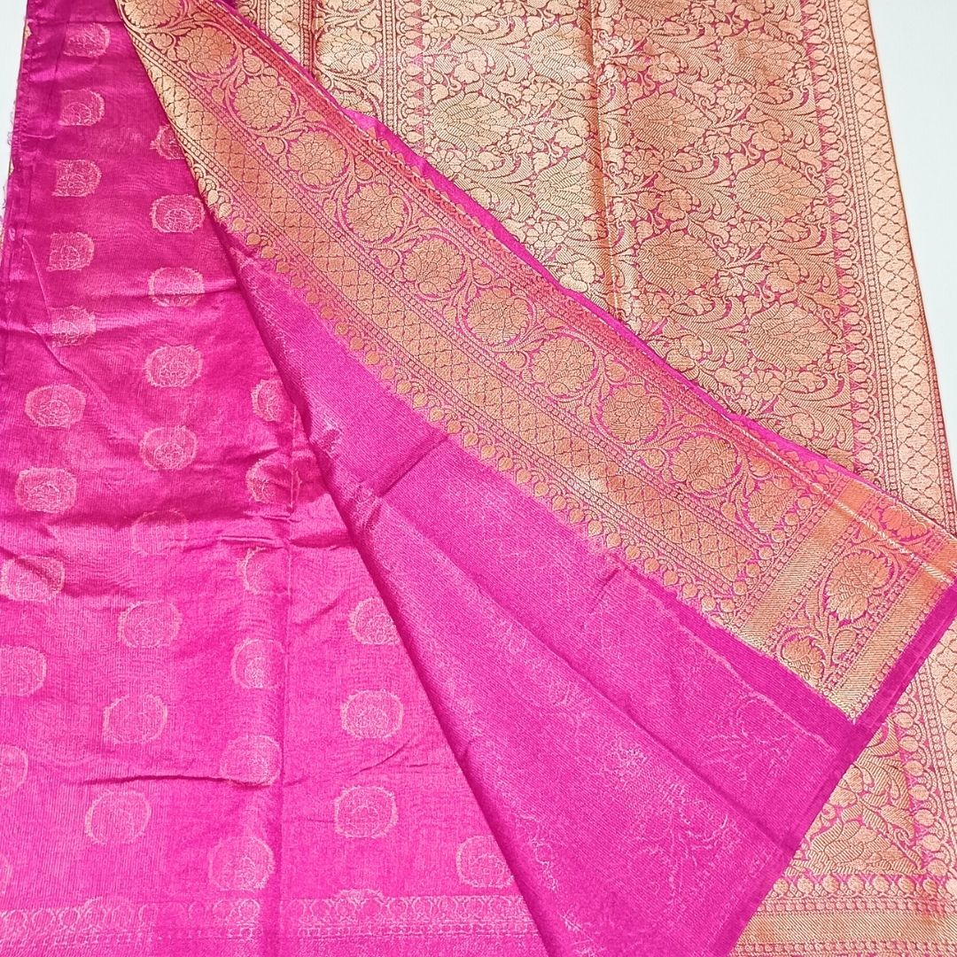 Pink Banarasi Georgette Saree Alna Apparels