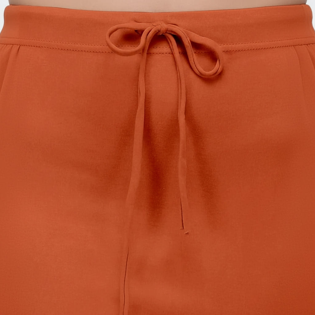 Dusty Orange Color Lycra Everyday Comfort Saree Shapewear For Women Alna Apparels