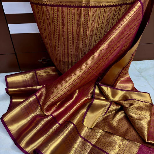 Red Color Kanchi Kathan Silk Saree Alna Apparels