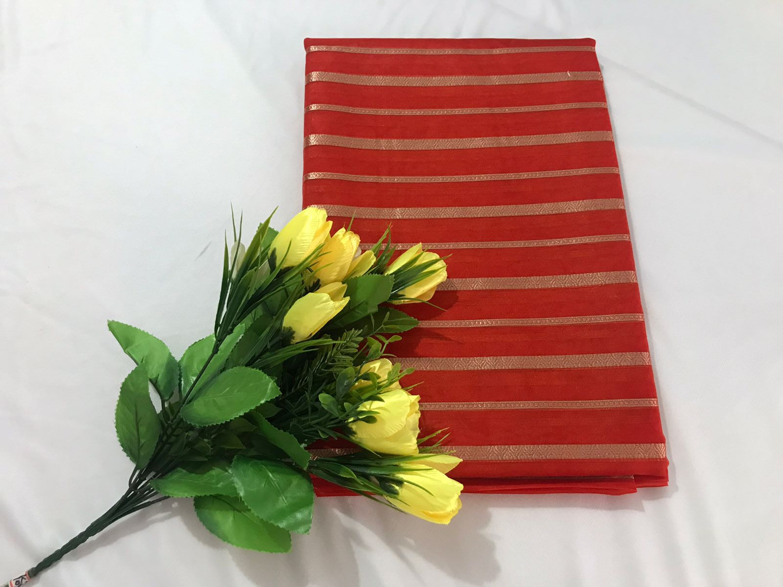 Gold Rush Color Banarasi Organza Silk Saree Alna Apparels