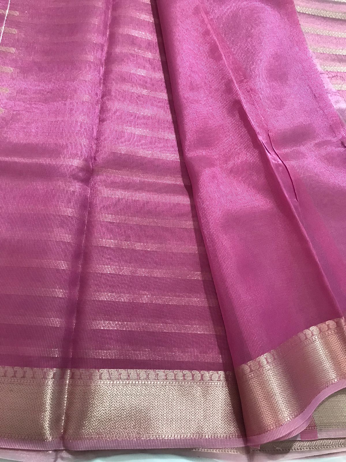 Pink Banarasi Organza Silk Saree Alna Apparels