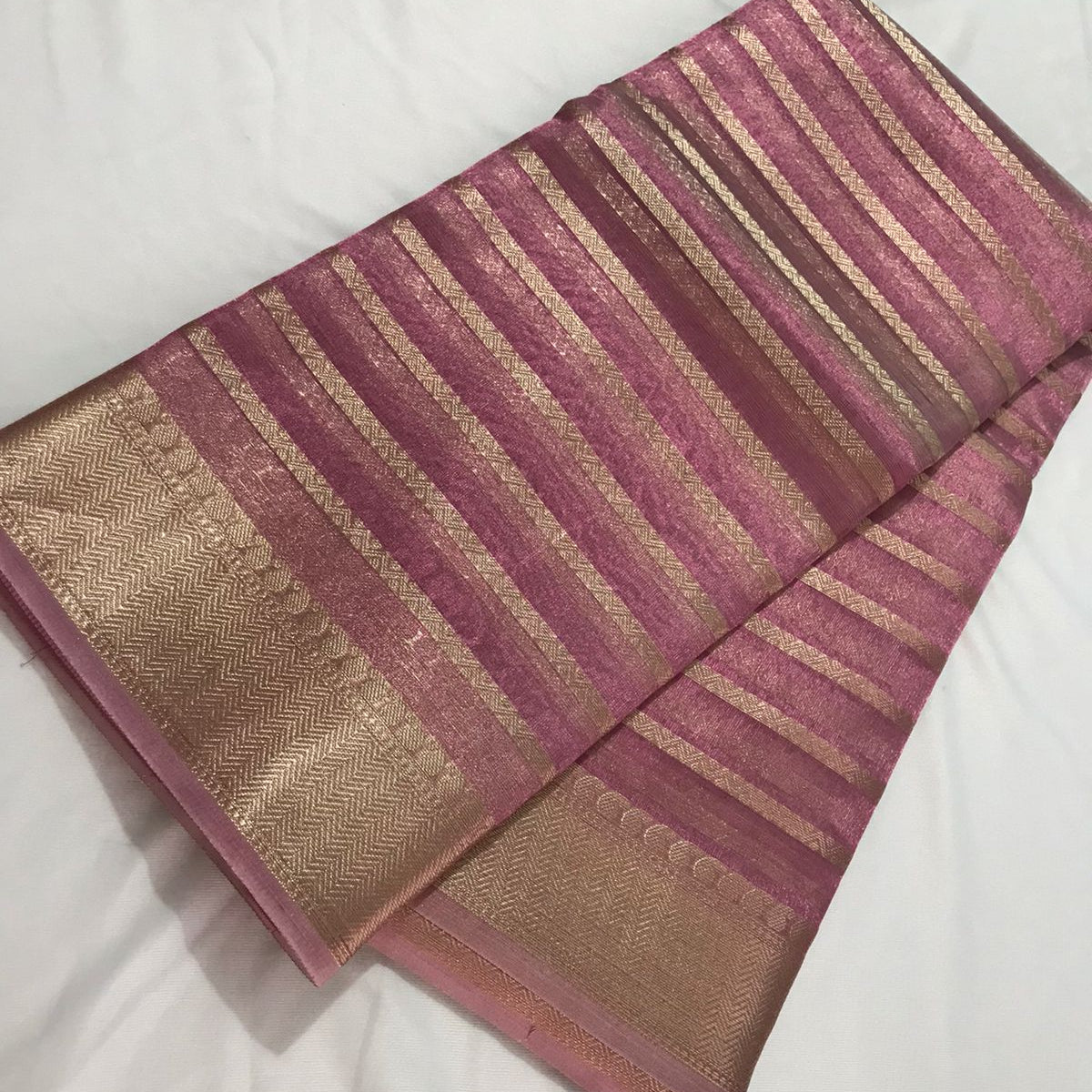 Pink Banarasi Organza Silk Saree Alna Apparels