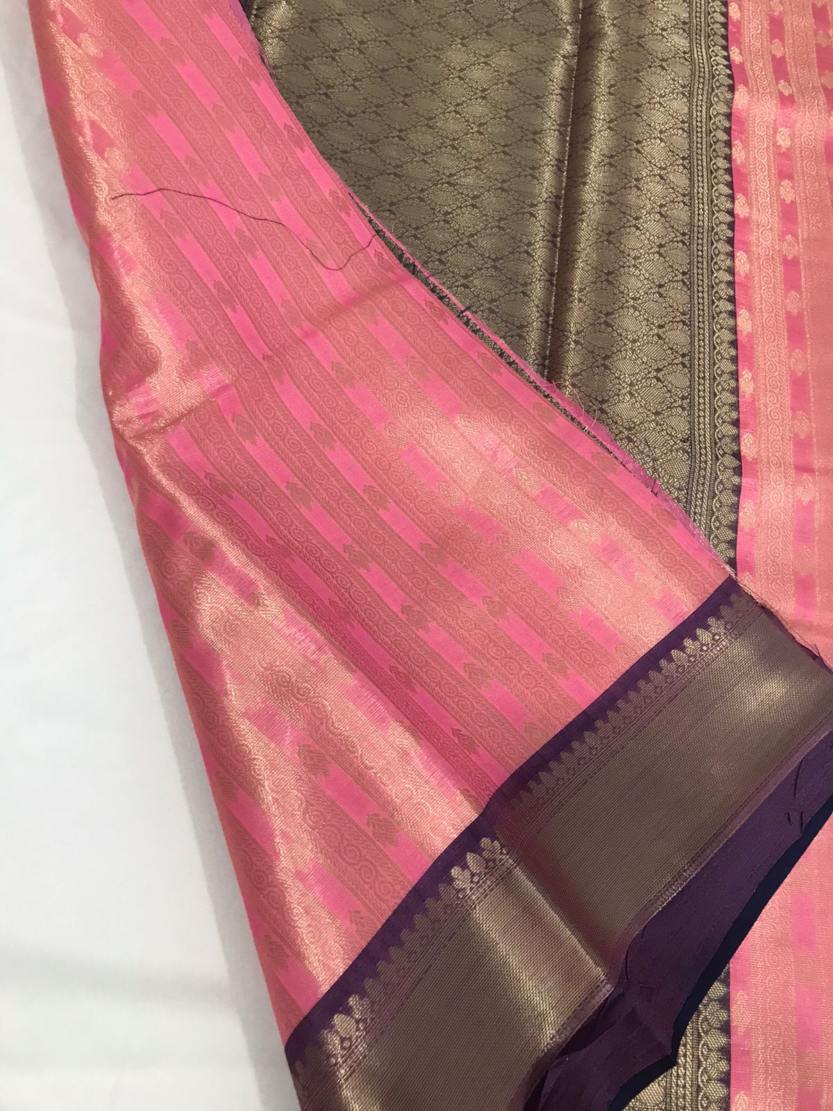 Pink Banarasi Tissue  Soft Silk Saree Alna Apparels