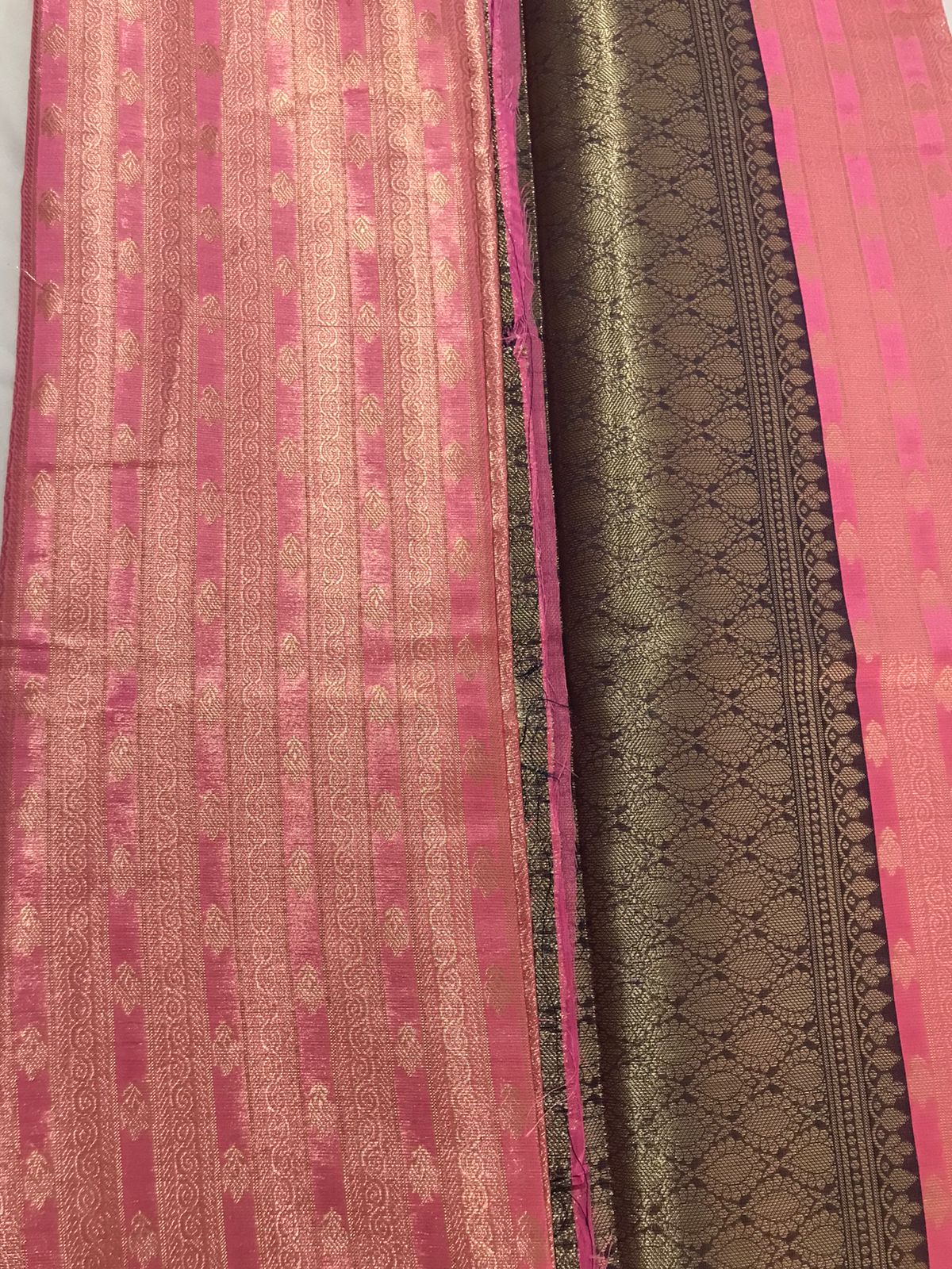 Pink Banarasi Tissue  Soft Silk Saree Alna Apparels