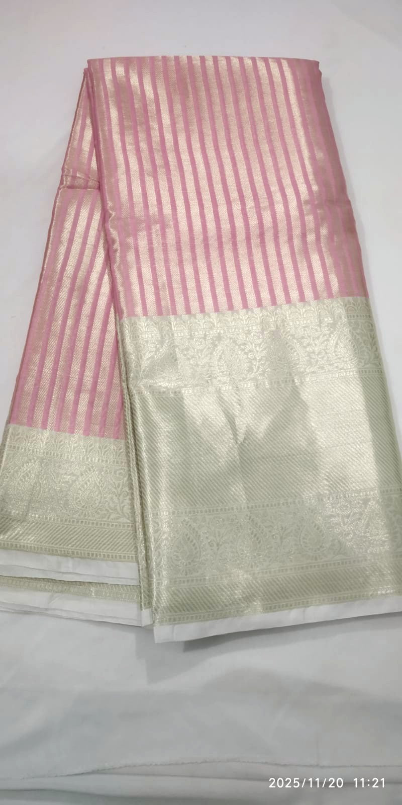 Pink Color Banarasi Tissue Silk Saree Alna Apparels