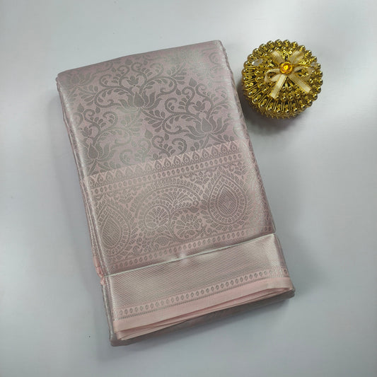 Cream Color Kanchipuram Soft Tissue Silk Saree Alna Apparels