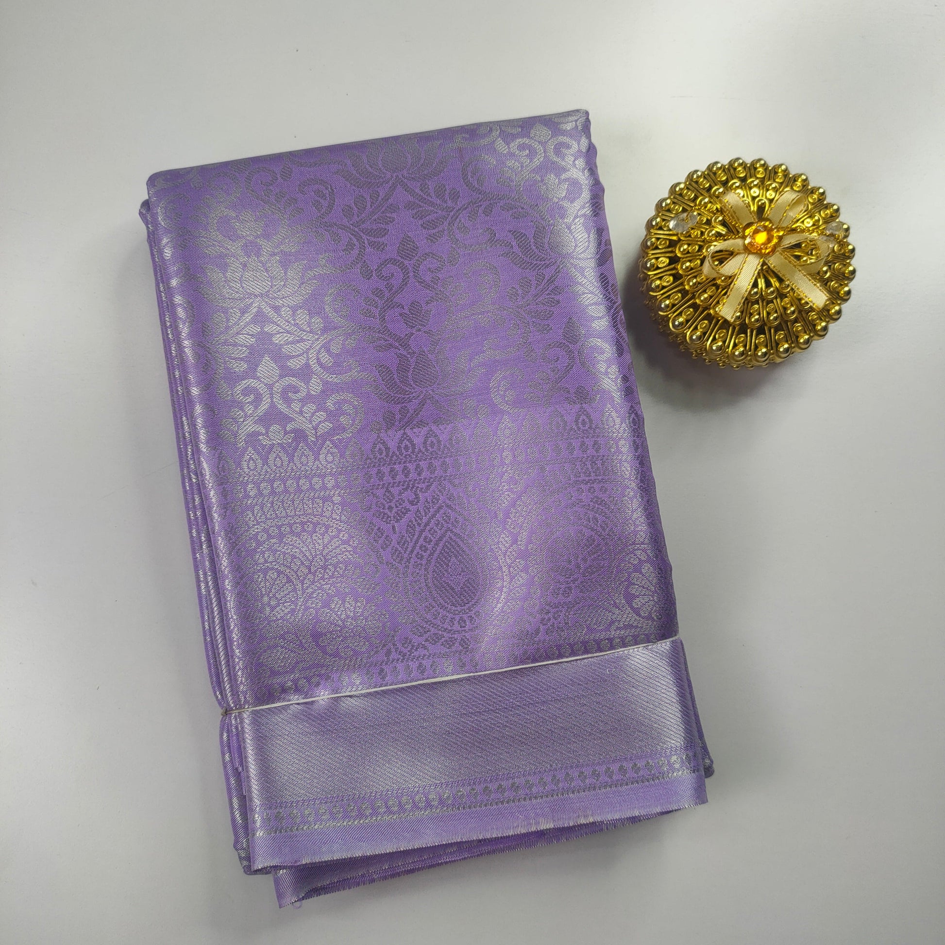 Purple color Kanchipuram Soft Silk Saree Alna Apparels