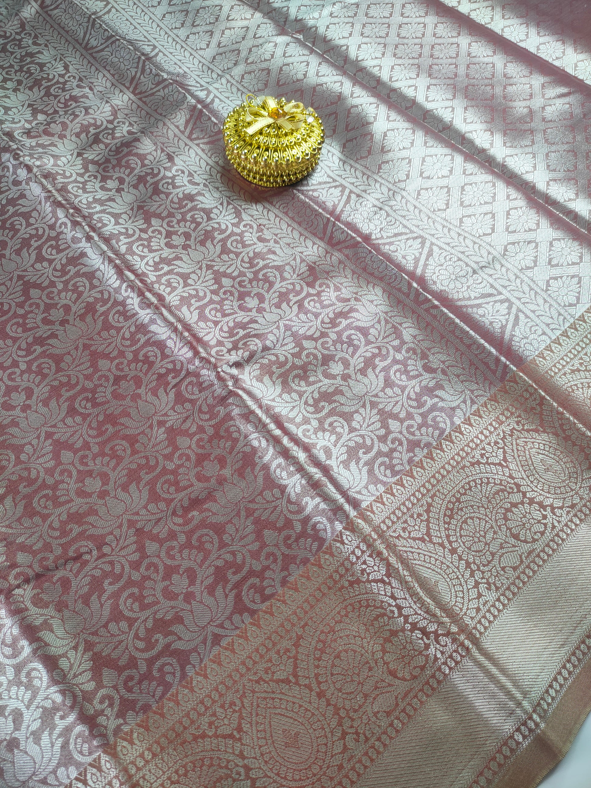 Chaco Brown Color Kanchipuram Soft Silk Saree Alna Apparels