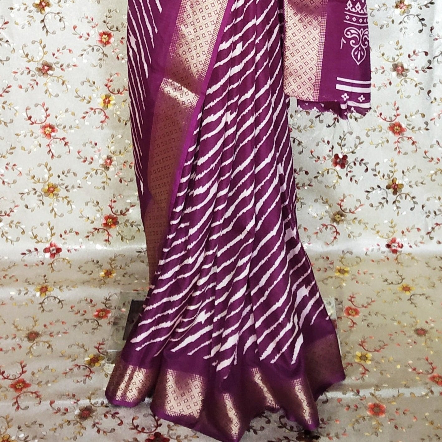 Wine Color Semi Dola Silk Sarees Alna Apparels
