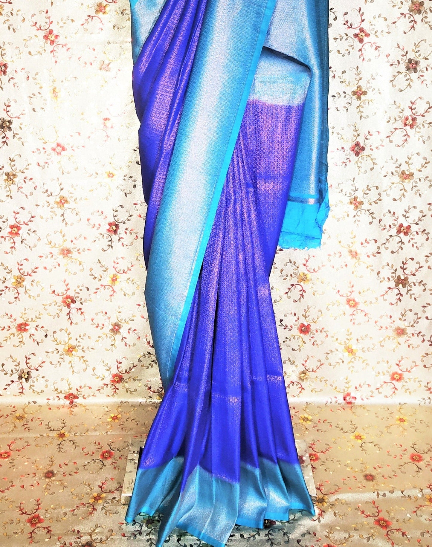Blue Color Kubera Silk Saree Alna Apparels