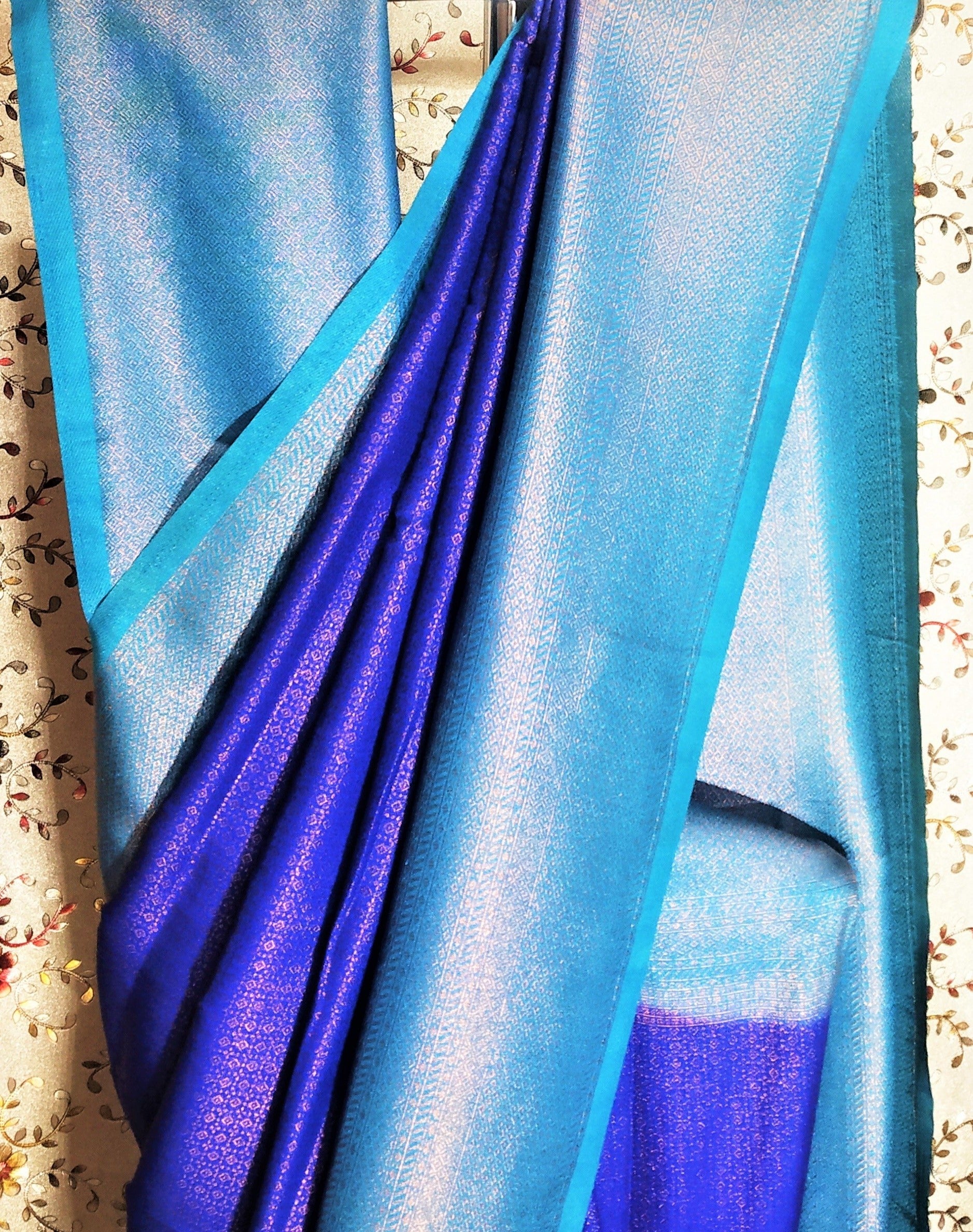 Blue Color Kubera Silk Saree Alna Apparels