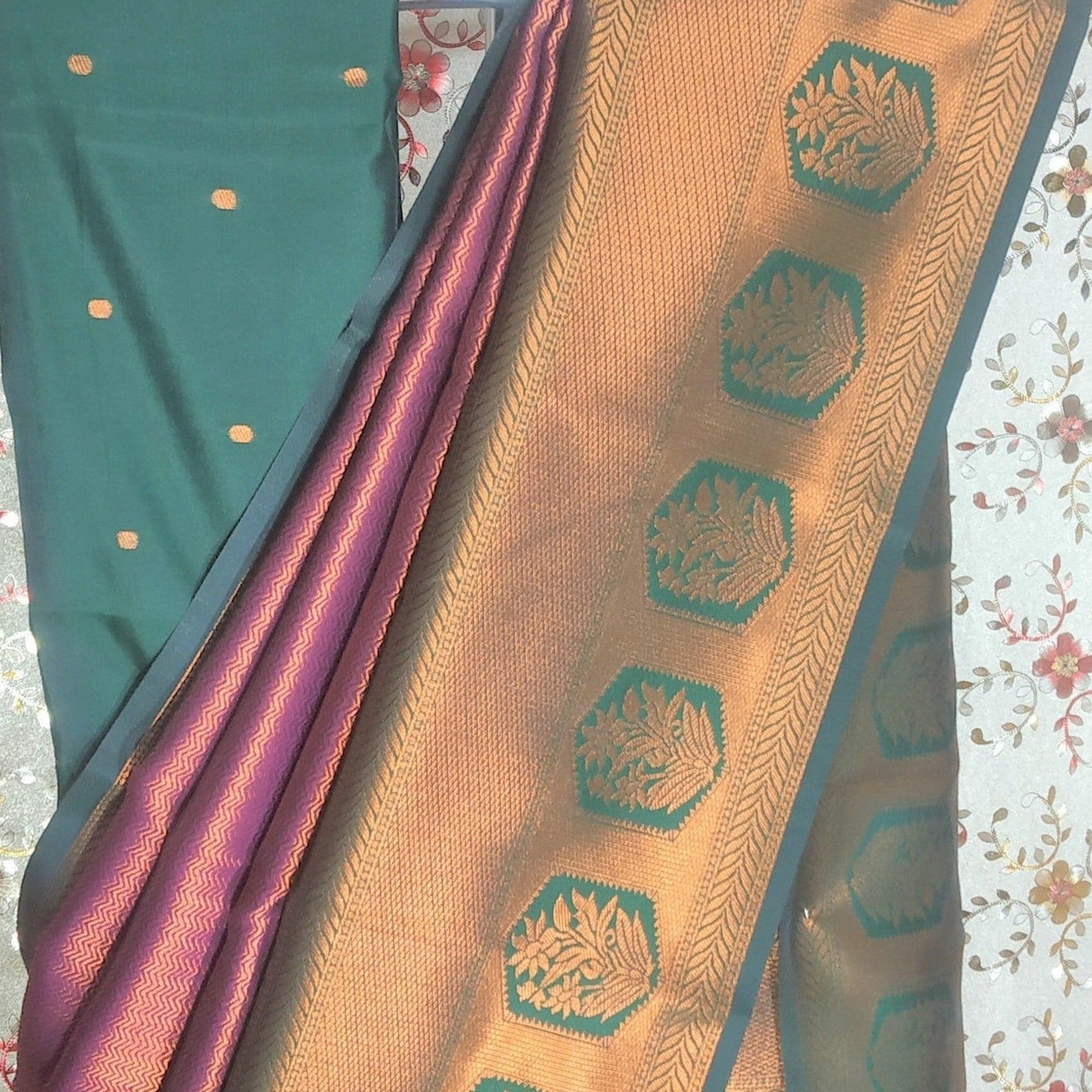 Wine Color Neon Silk Saree Alna Apparels