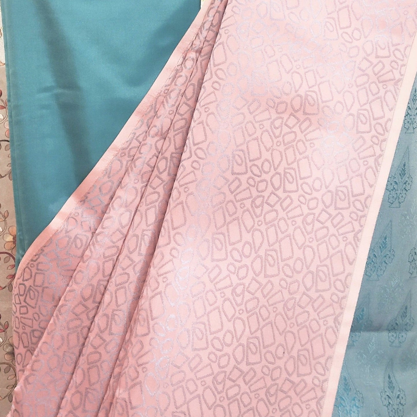 Light Pink color Soft Semi Silk Saree Alna Apparels