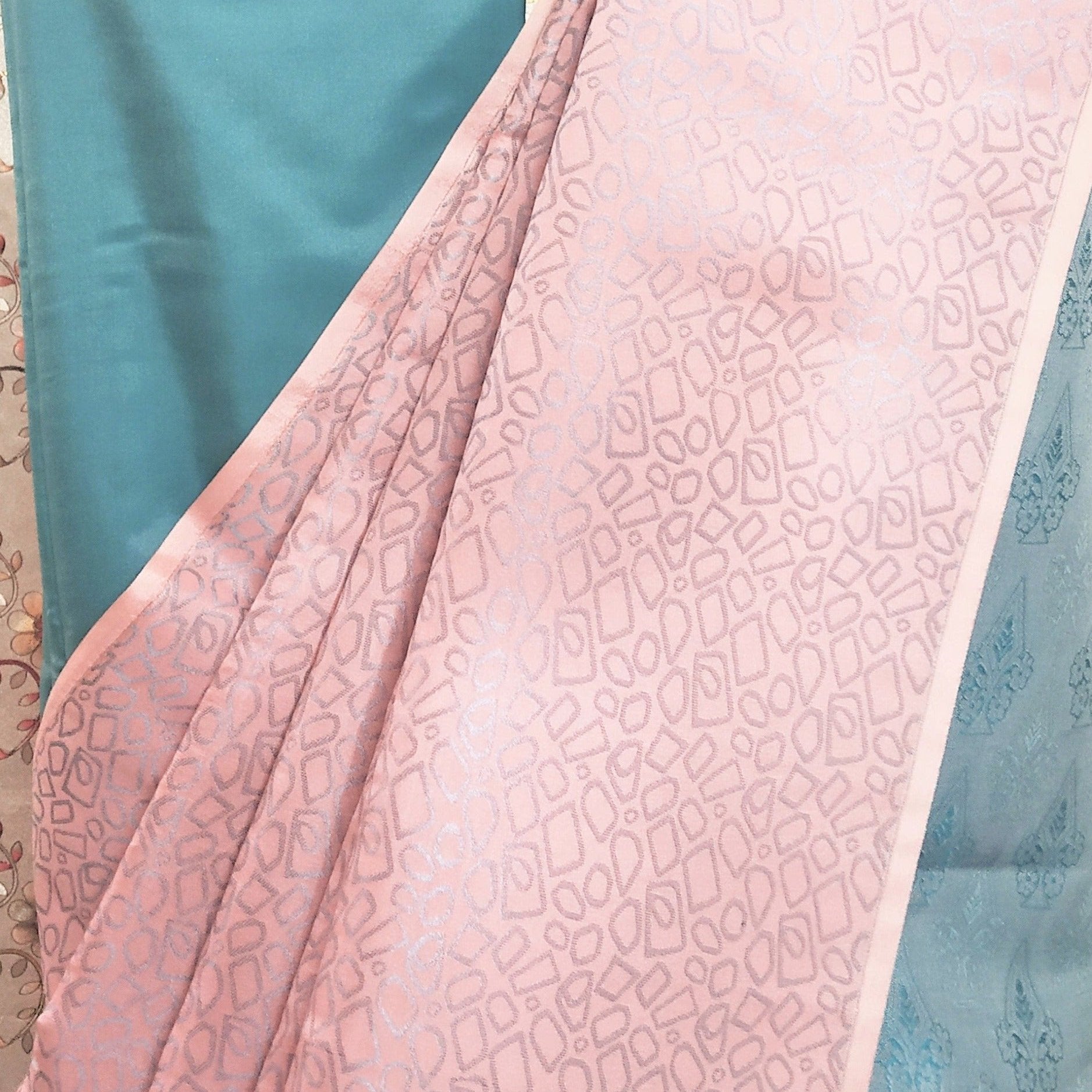 Light Pink color Soft Semi Silk Saree Alna Apparels