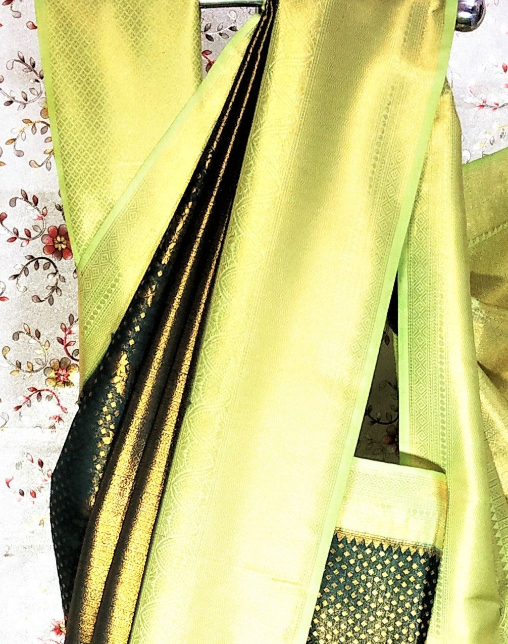 Dark Green Color Kubera Silk Saree Alna Apparels