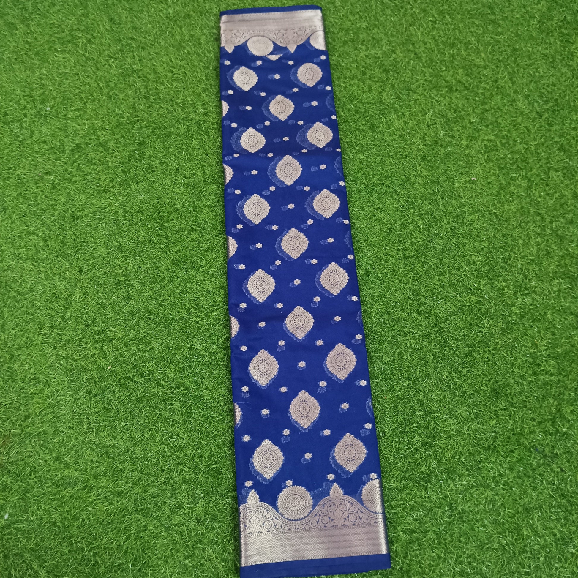 Blue Banarasi Georgette Saree Alna Apparels