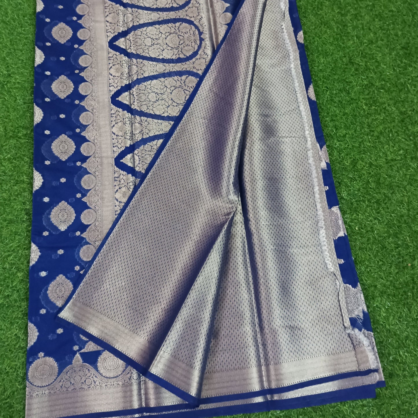 Blue Banarasi Georgette Saree Alna Apparels