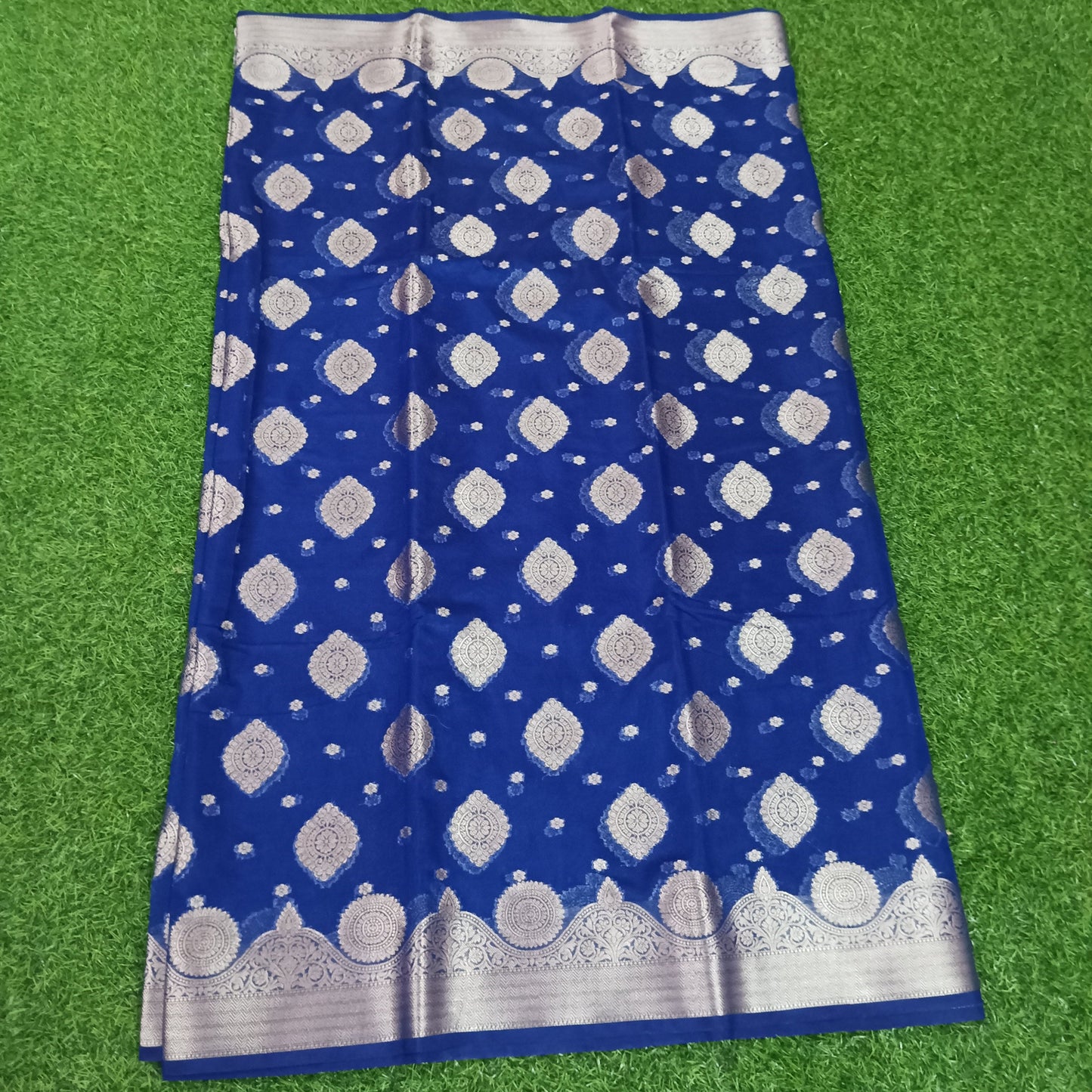 Blue Banarasi Georgette Saree Alna Apparels