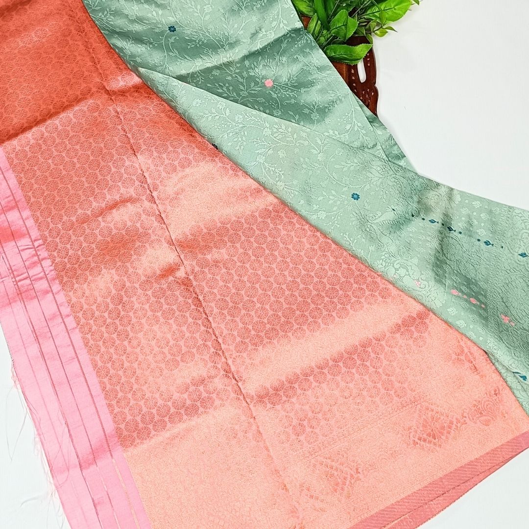 Light Blue Color Soft Silk Saree - Alna Apparels
