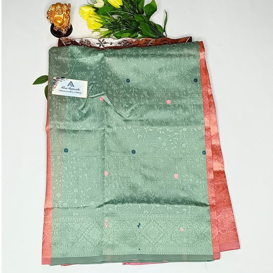 Light Blue Color Soft Silk Saree - Alna Apparels