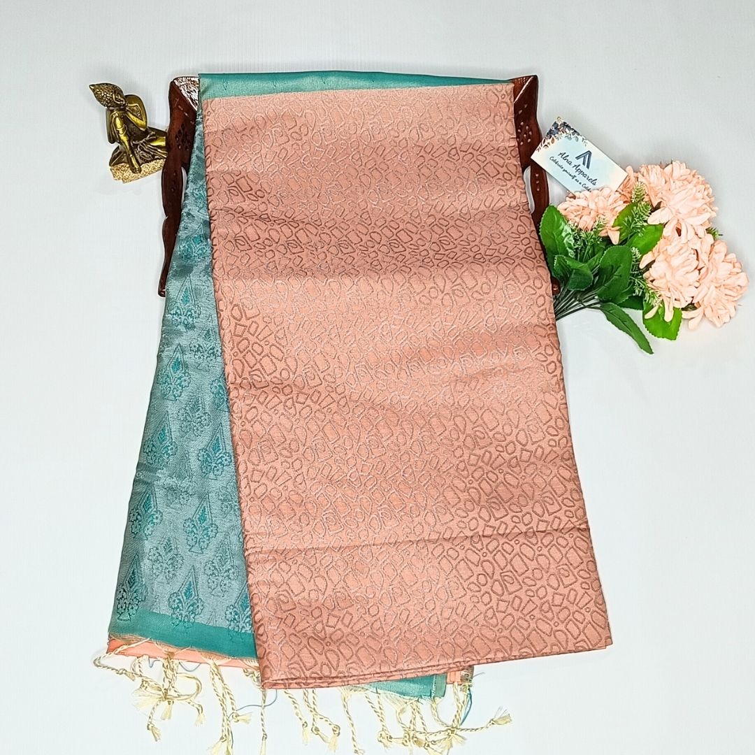 Light Pink color Soft Semi Silk Saree - Alna Apparels