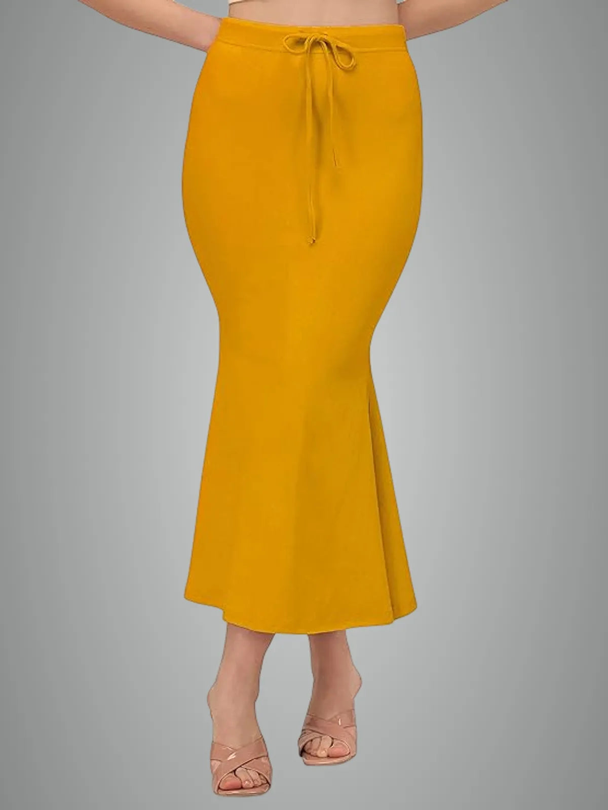 Mustard Color Lycra Everyday Comfort Saree Shapewear For Women Alna Apparels