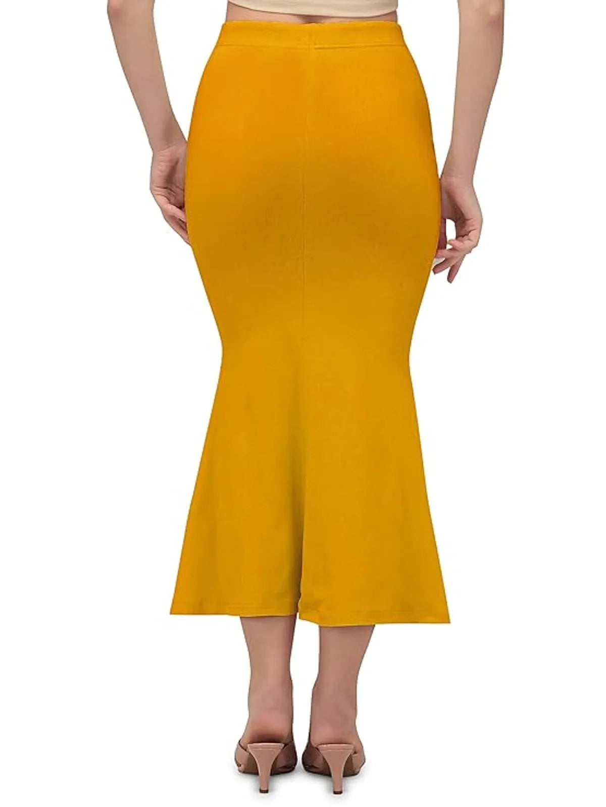 Mustard Color Lycra Everyday Comfort Saree Shapewear For Women Alna Apparels
