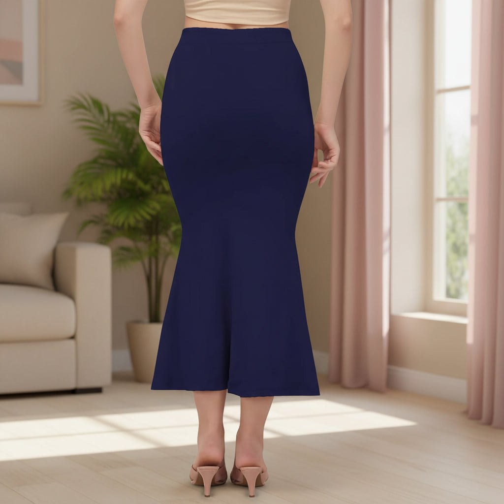 Navy Blue Lycra Everyday Comfort Saree Shapewear For Women Alna Apparels